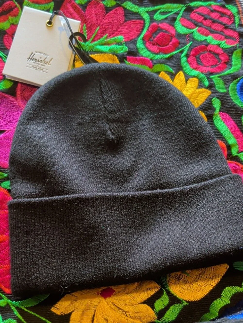 Herschel Supply Company Black Knit Cuffed Beanie